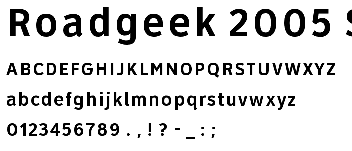 Roadgeek 2005 Series 4B font